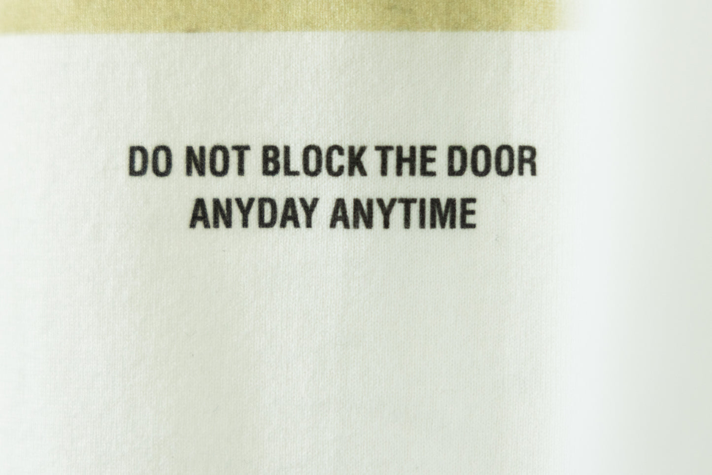 半袖Tシャツ　丸胴 天竺 Yuji Takeuchi "DO NOT BLOCK THE DOOR "
